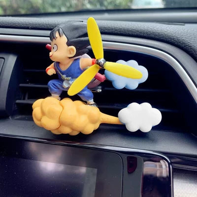 Car ornaments, Vent Clip Ornament Aromatherapy Car - blue-wukong-bamboo-dragonfly-blue-and-white-clouds-air-outlet-aromatherapy