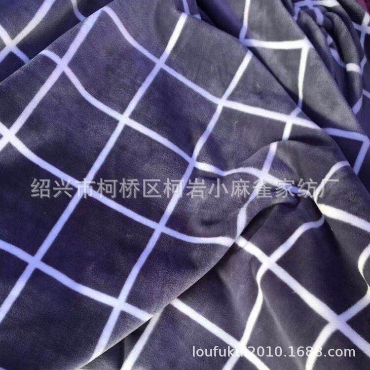 厂家现货批发单双面印法兰绒 水貂绒 金貂绒面料 量大从优