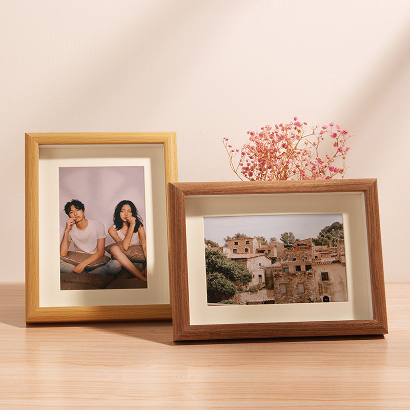 Wooden Photo Frame Hollow Stereo Table Manufacturer Wholesale 678 10inch Glass A4 Photo Washing Printing Wall Hanging