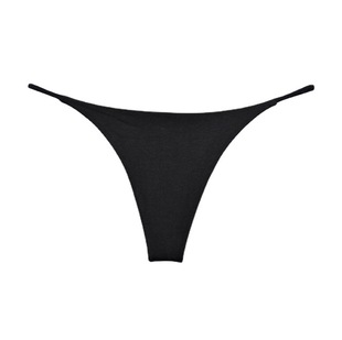 New Black Tape Sexy G-string Low Waist Double Layer Bikini Women T-shaped Panties G010