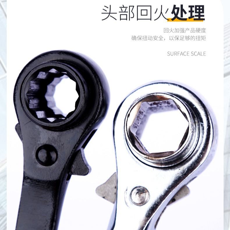 Llave de trinquete al por mayor andamio rápido Multi-propósito llave de enchufe llave de rueda de púas Llave de trinquete de cola puntiaguda