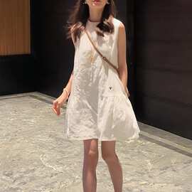法式小众无袖背心连衣裙女 夏2026新款高级感宽松气质显瘦a字裙子