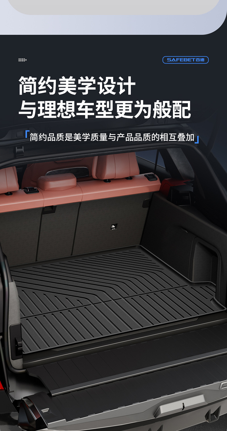 BMW X1 IX1 X3L IX3 Series X4 Series X5LX7M2 Series M3M4I3I5 2 Series 5 Series 7 Series TPE trunk mat