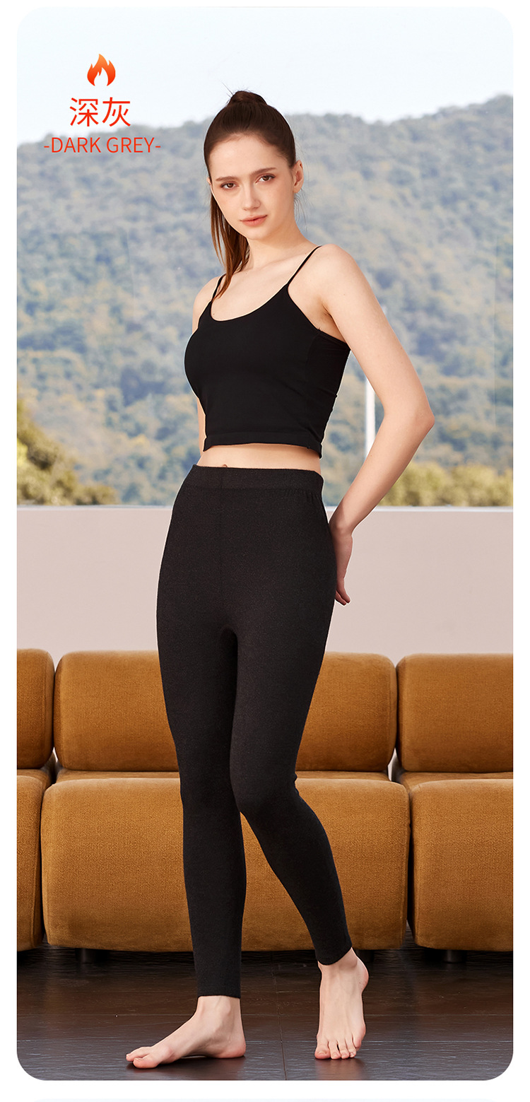 Quần cashmere nam cao cấp lưng cao giữ nhiệt mùa đông — người đàn ông màu xám đen chi tiết 18
