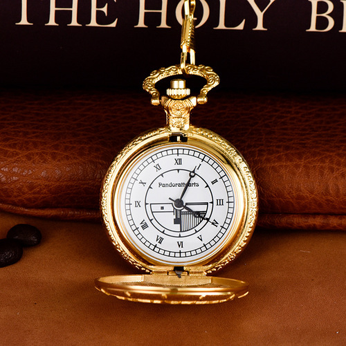 Cross-border golden queen wand thick chain quartz pocket watch manufacturer wholesale quartz watch quartz pocket watch