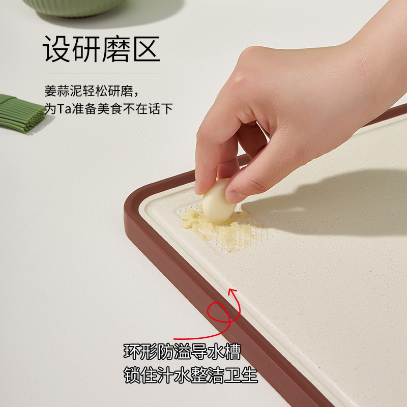 Antibacterial Cutting Board Stainless Steel Cutting Board Kitchen Chopping Board Classification Plastic Double-Sided Cutting Board Mildew-Proof Household Panel Sticky Board