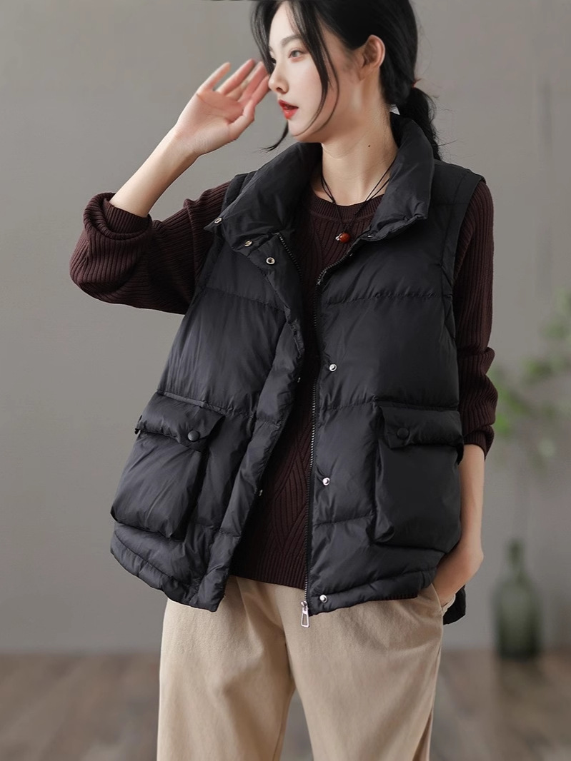 Vest Women's Coat Down Jacket Vest Women's Duck Down Jacket Vest Women's High-end Sense
