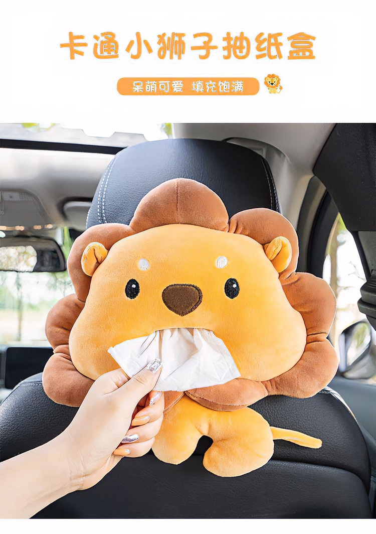 Creative Cartoon Hanging Car Tissue Box, Cute Internet-Famous Car Tissue Holder for Men and Women
