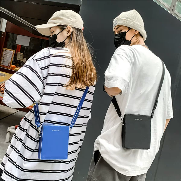 Men's Bag 2022 High-End New Box Bag for Women K-Style Versatile Trendy Brand Personalized Small Square Bag Pu Leather Crossbody Bag for Men