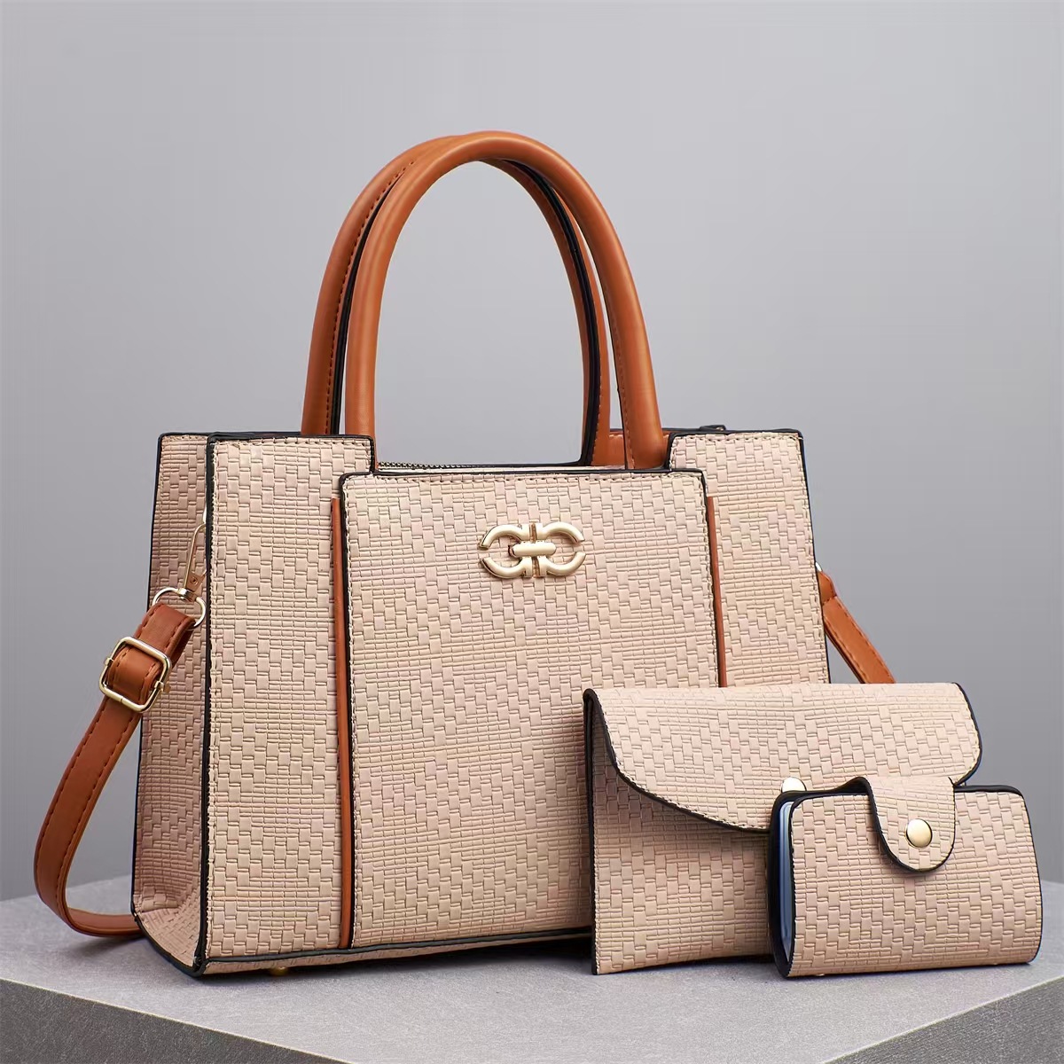 Bolso de mujer de moda de textura de cuero de alta gama bolso de hombro único bolso de comercio exterior bolsa de compras de gran capacidad bolso especial de flores antiguas