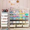 多功能儿童书架大容量储物架可移动收纳杂物篮子多层加大绘本架|ru