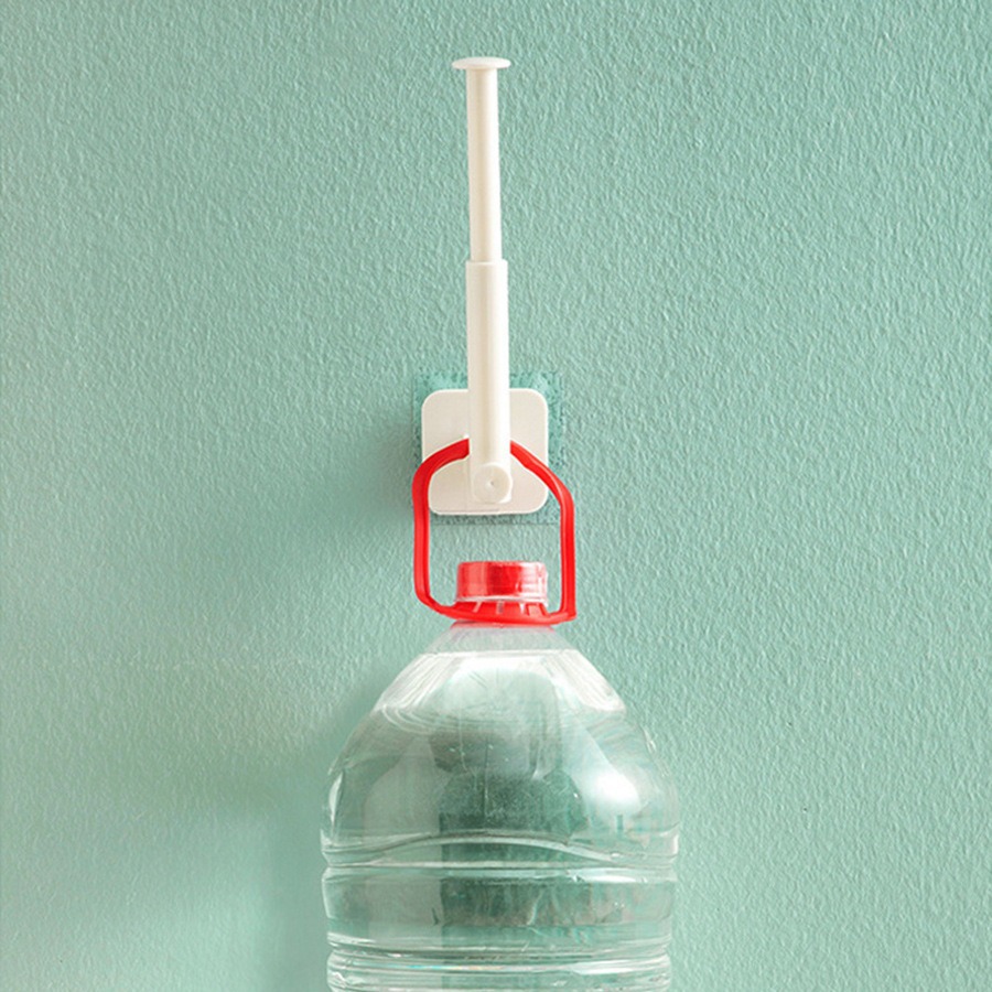 Gancho en forma de L, toalla facial sin taladro, paño de cocina, film transparente, estante de almacenamiento de cocina, organizador de tapas de ollas, almacenamiento de utensilios de cocina.