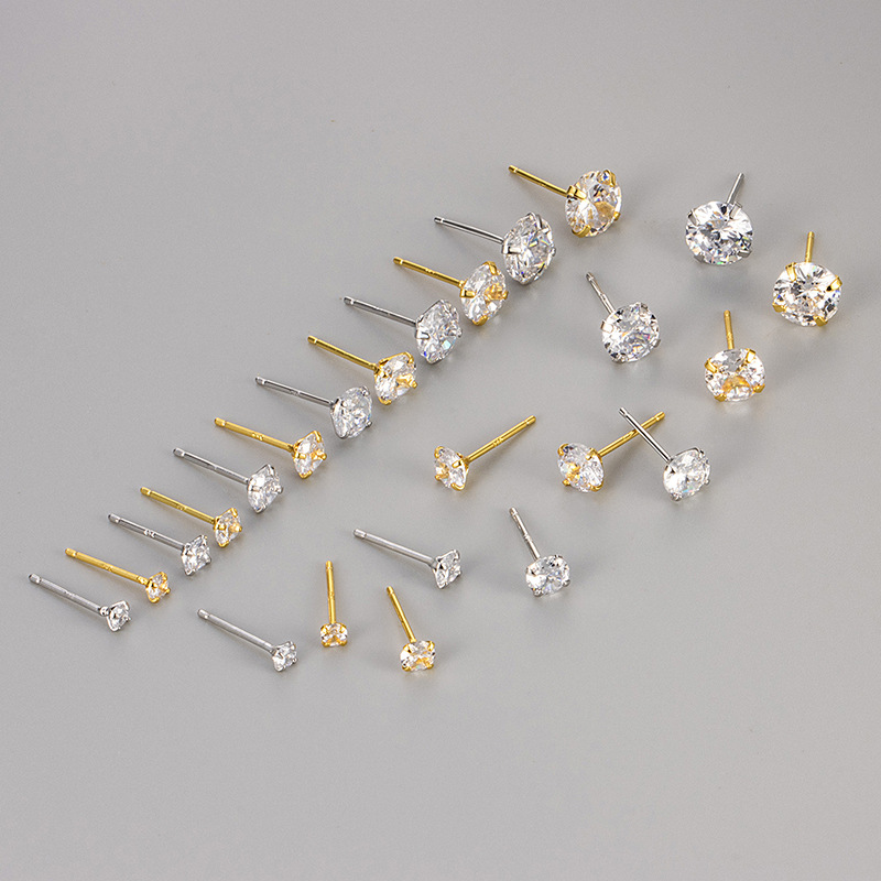 Men's Titanium Stud And Small Hoop Earring Set For Daily Wear_voghion.com