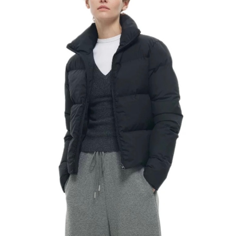 现货alright可调节短款高领轻便保暖面包羽绒服|undefined