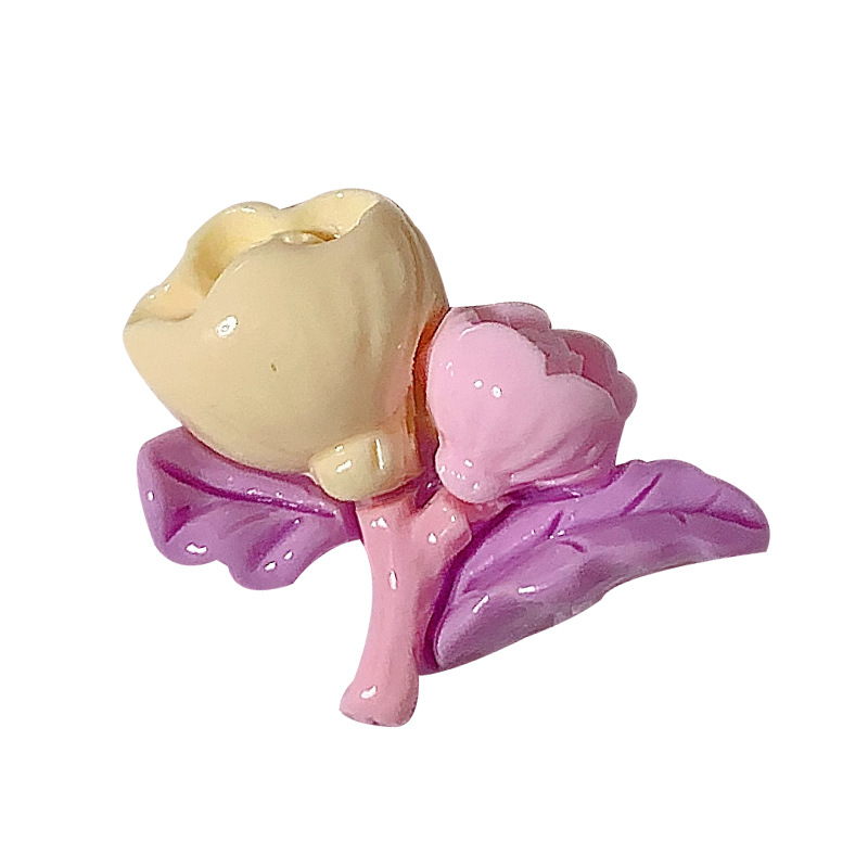 Nueva serie de flores de corn de macarón Diy accesorios de resina crema pegamento para el cabello caja de papelería colgante material hecho a mano