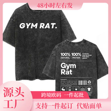 Gym Rat Muscle Mommy Pump Cover Vintage Washed T-shirt Power