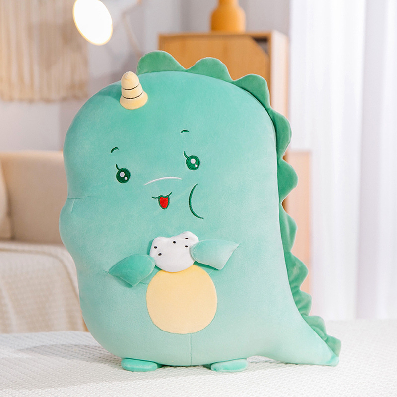 Linda muñeca de dinosaurio Niño pequeño juguete de peluche Regalo de Cumpleaños muñeca para dormir pareja divertida almohada Ragdoll