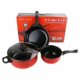 New Year Red Three-Piece Set Non-Stick Pan LOGO Printing Opening Store Celebration Event Gift Live E-Commerce Online Red