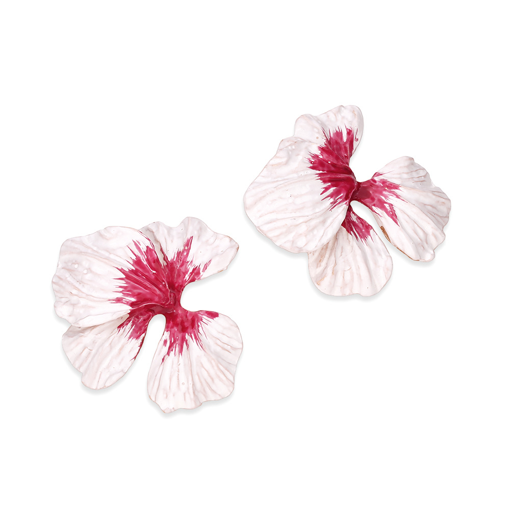 1 Pair Quantity 1 Pair Pastoral Flower Enamel Alloy Women's Earrings Ear Studs