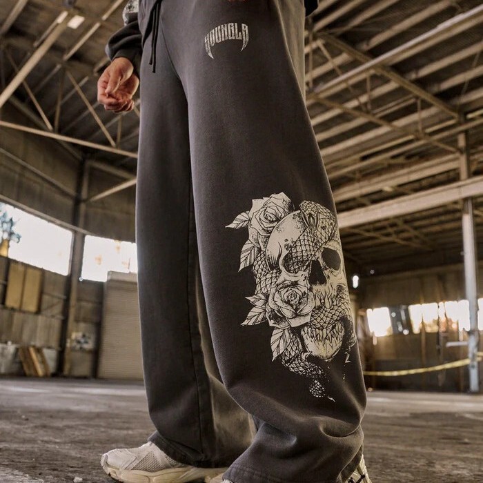 YOUNGLA American Fashion Brand High Street Sweatpants Jogger Gym Sports Fitness Casual Straight Loose Pants