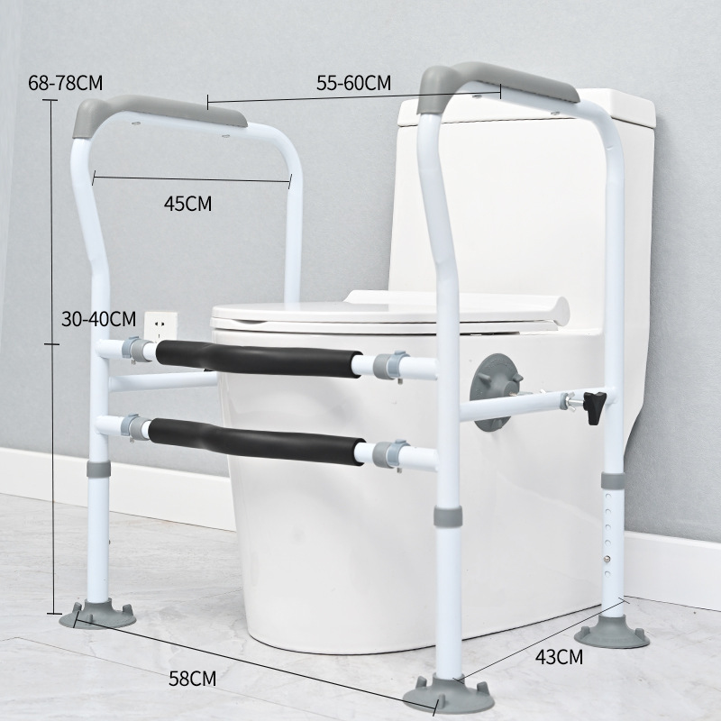 高齢者用トイレ手すり、パンチフリーのパワーアシストフレーム、高齢者向けのトイレの安全吸盤手すりの改造|undefined