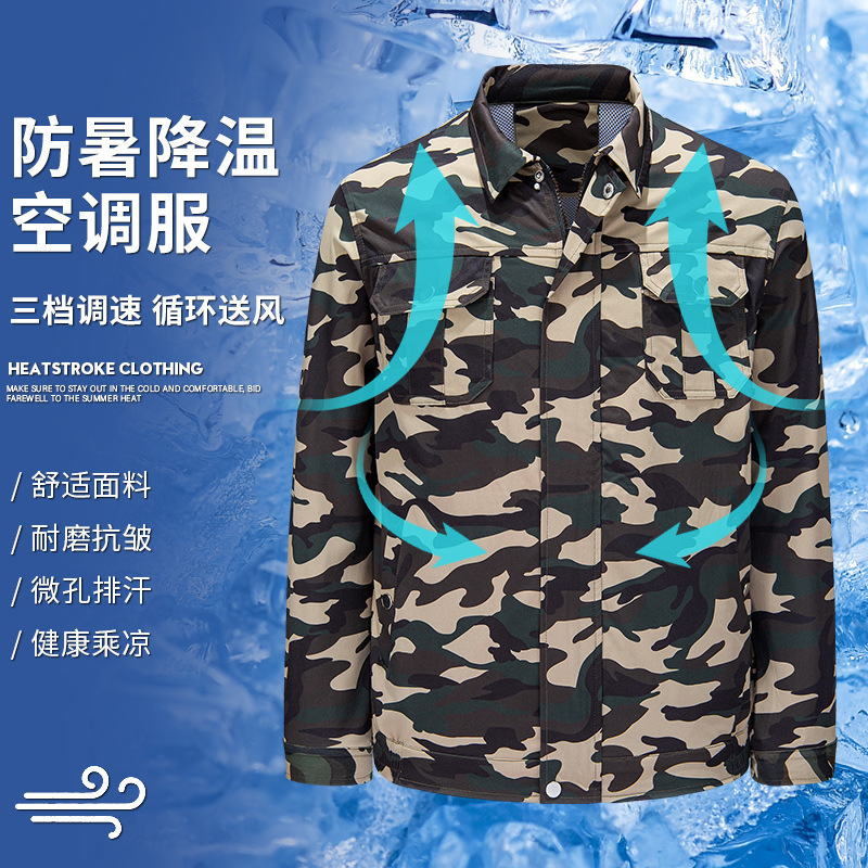 Factory supply summer air conditioning clothes outdoor work clothes USB charging fan clothes Amazon jacket coat