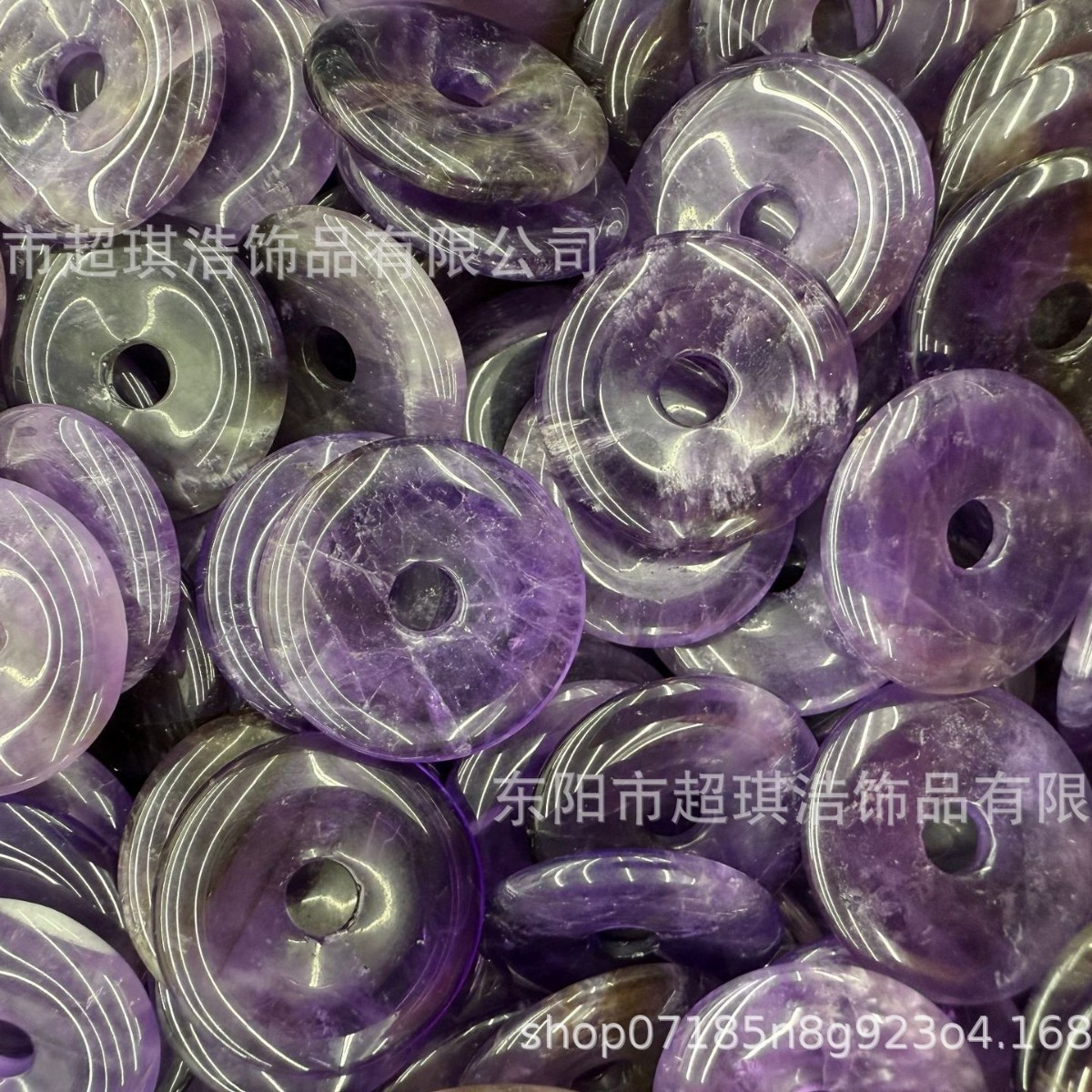 Natural stone crystal pendant, antique-style safety buckle, large hole, 25* DIY pendant, bracelet, necklace, jewelry accessories