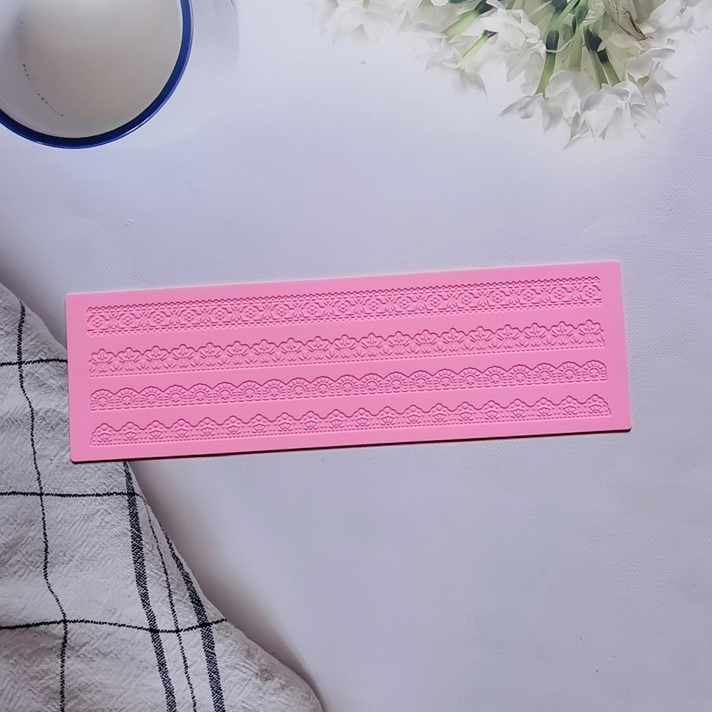 encaje 381 - 253 molde de silicona pastel de encaje molde de relieve herramientas de decoración de pastel de chocolate esterilla de relieve