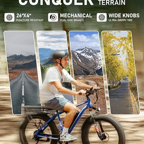US stock Black Ebike with suspension 7gear 45km/h ebike image 3