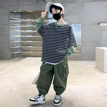 男童秋装卫衣套装2025新款中大儿童春秋款男孩秋季帅气炸街时髦潮