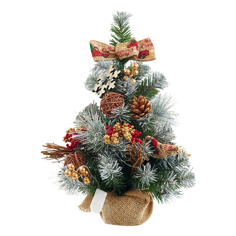 Navidad nuevo 30cm 60cm escritorio Navidad decoración traje guirnalda ratán Navidad árbol combinación vacaciones preferido