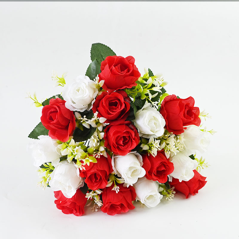 Rose 18 flores falsas flores flores de boda decoración suave decoración arco citación image 18