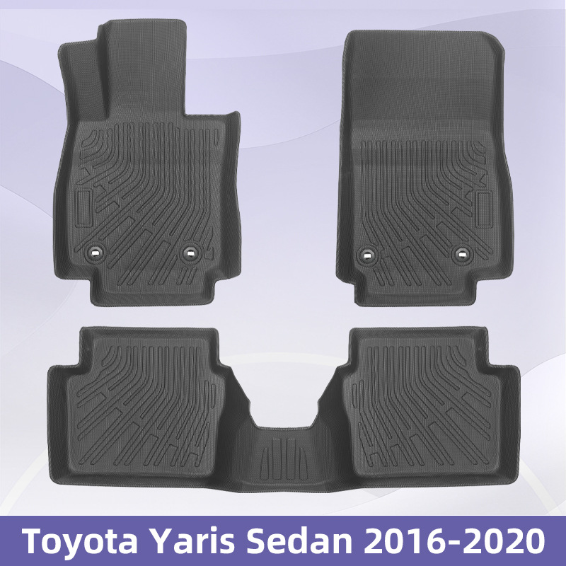 Para Toyota Yaris Sedan 2016 - 2020 3D todo el tiempo material TPE almohadilla de pie cojín de colateral