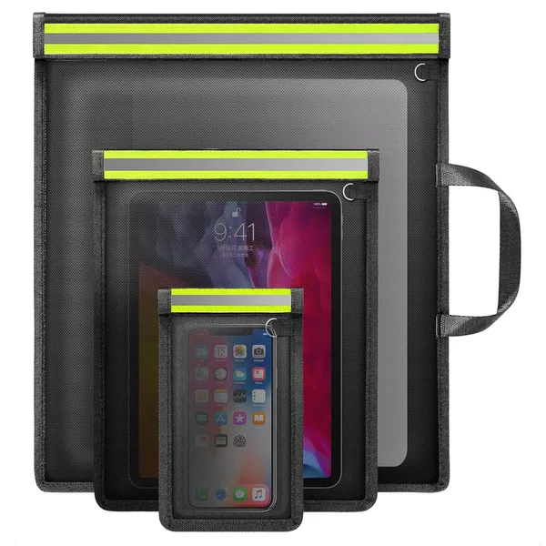 New reflective strip waterproof fireproof Faraday bag car key notebook signal jammer radio frequency identification bag