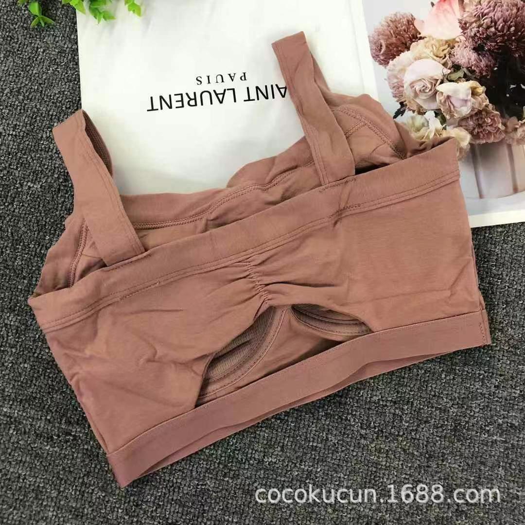 Transmisión en vivo nueva ropa interior deportiva vestible mujer al aire libre correr acondicionamiento físico reuniendo forma sin anillo de acero hermoso bra