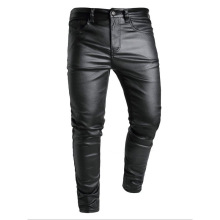T 66665 Plus size biker slim leather pants ���������ʿ����