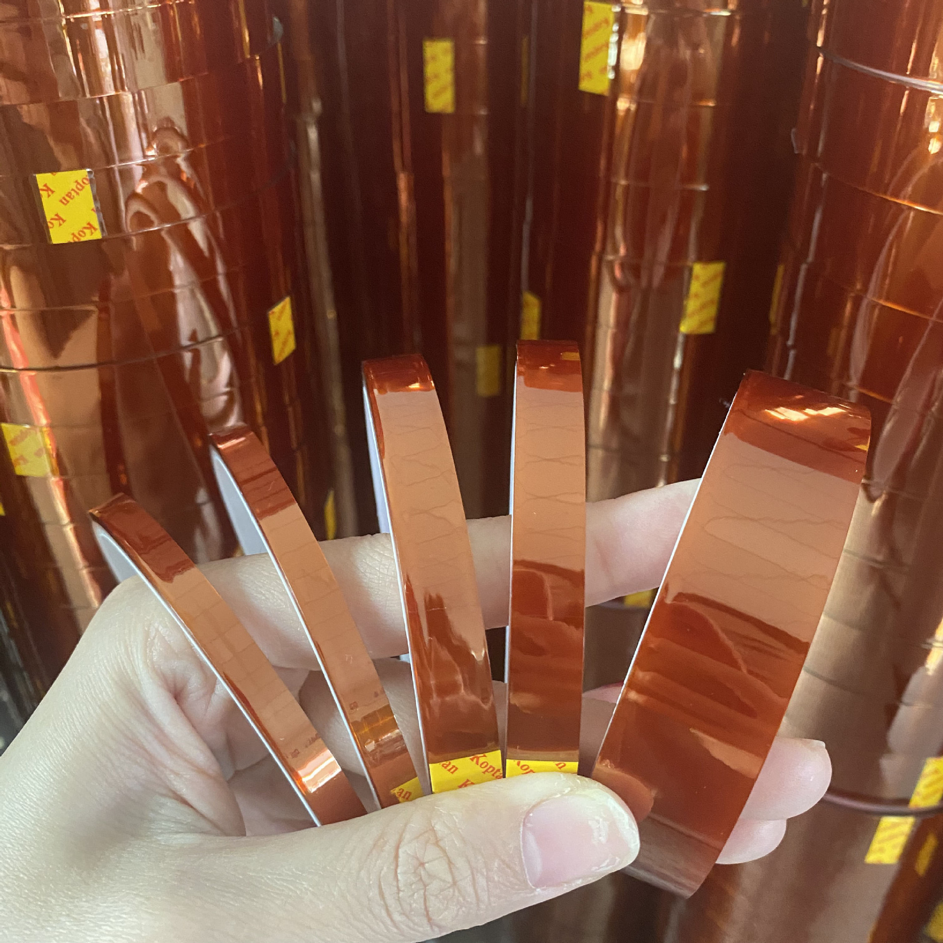 Cinta de sublimación de cinta de alta temperatura de poliimida resistente a altas temperaturas Cinta de alta temperatura de dedo de oro PI marrón