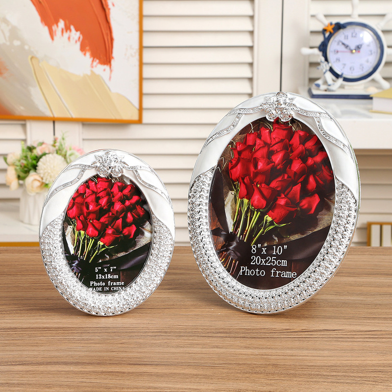 2040-7 inch 10 inch European retro oval photo frame table personalized creative living room office decoration cross-border