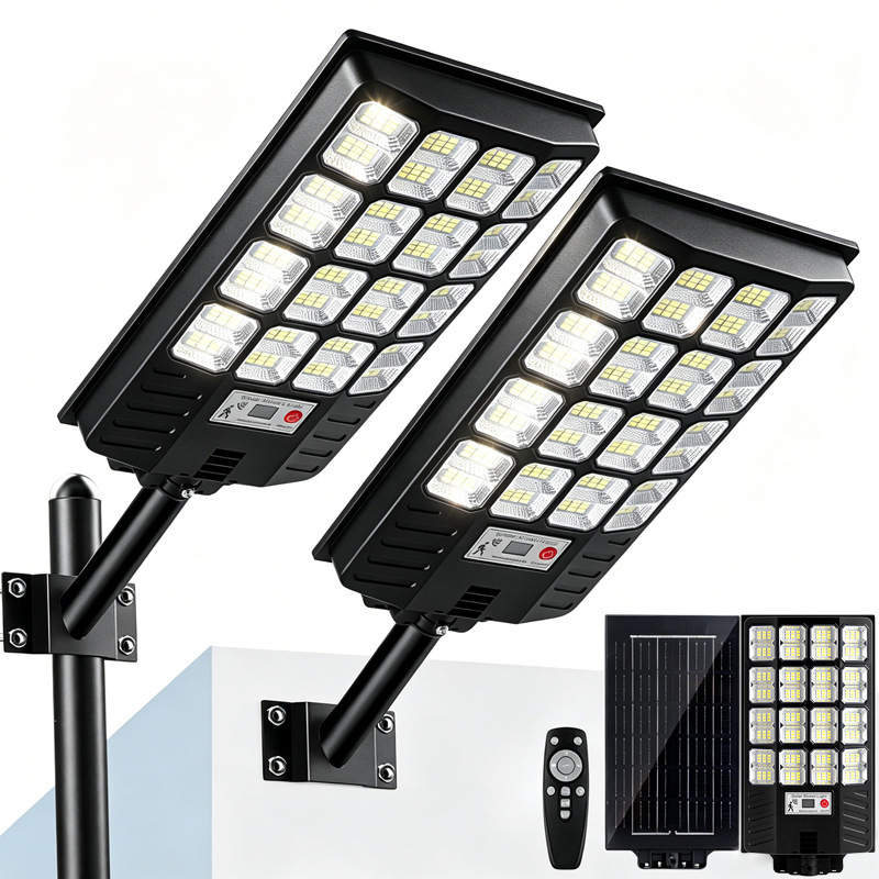 Farola Solar Exterior con Sensor Impermeable IP66 con Control Remoto para Patio y Jardín