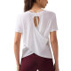 Lulu Spring and Summer Quick-drying Cool Breathable Short-sleeved Slim T-shirt Yoga Clothing Running Training Outdoor Dance Top