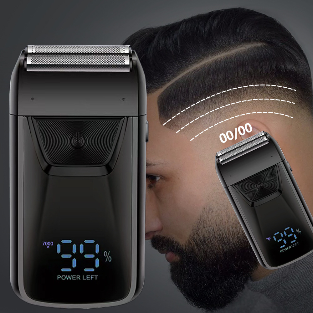 Cortapelos de cabeza de aceite, blanqueador, peluquería, cortapelos, cortapelos, cortapelos eléctricos, empujando cabezas blancas calas, afeitado, pantalla digital