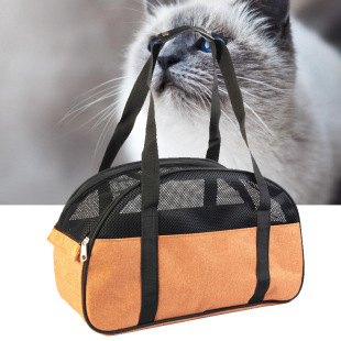 Pet Cat Bag Summer Breathable Satchel Outdoor Satchel Cat Bag Bichon Cage Canvas Dog Backpack Puppy Supplies