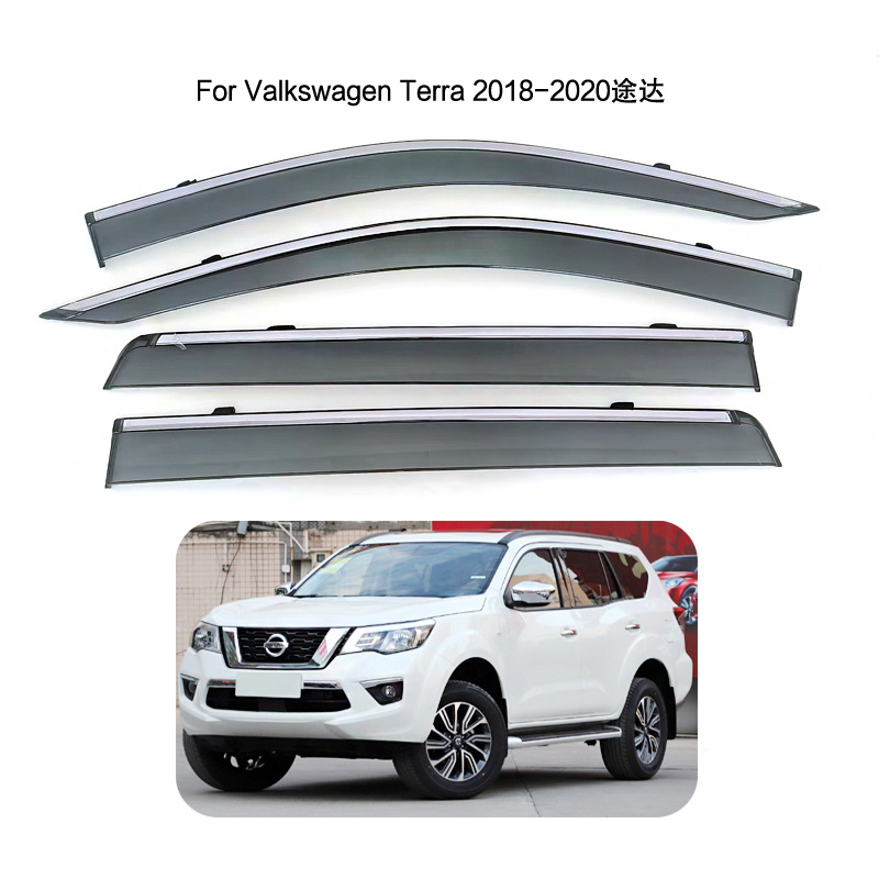 Dedicated to Volkswagen Tida rain shield injection molding Window rain eyebrow VW Terra Window Visor rain strip
