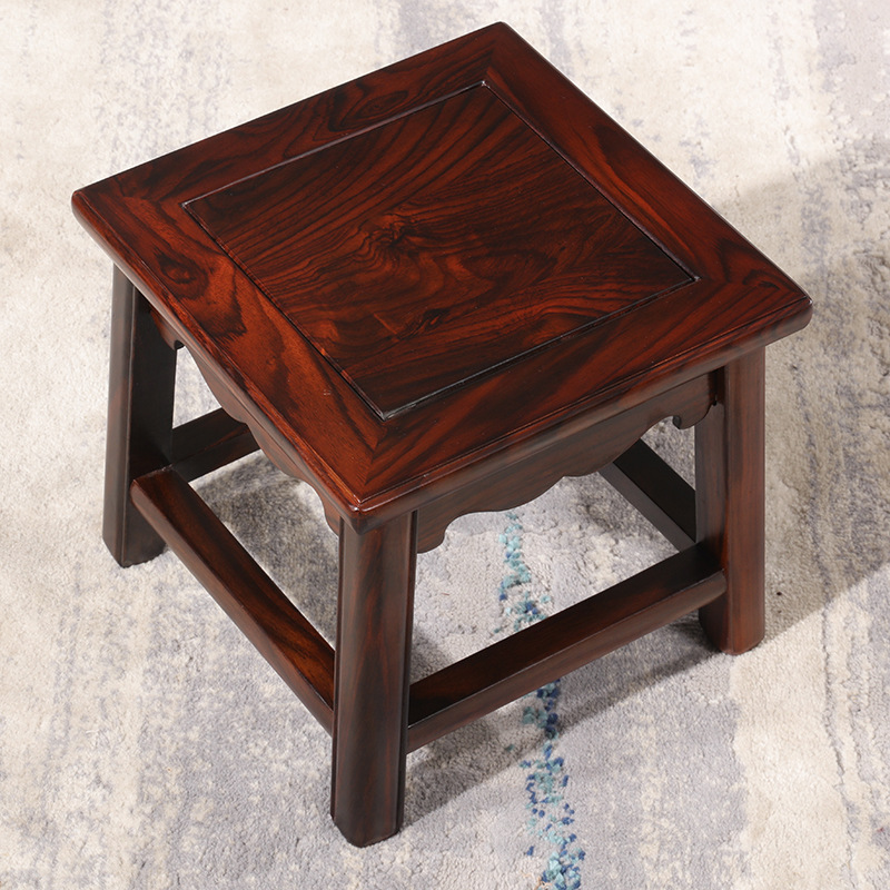 #7K花梨木家用小板凳鸡翅木方凳实木凳子客厅换鞋凳沙发茶几