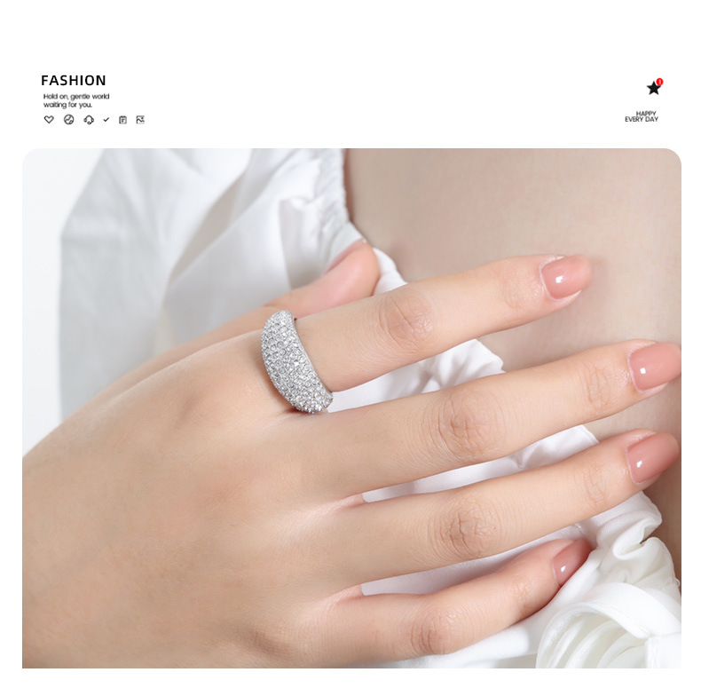 Minimalist Starry Sky Cz Diamond Designer Ring Luxury Style_voghion.com