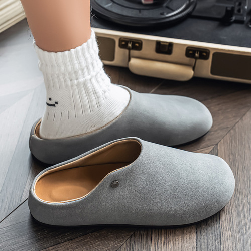 Light luxury designer 2025 cross-border summer high quality breathable Bokan half-heel men's shoes slip-on sandals men's shoes 