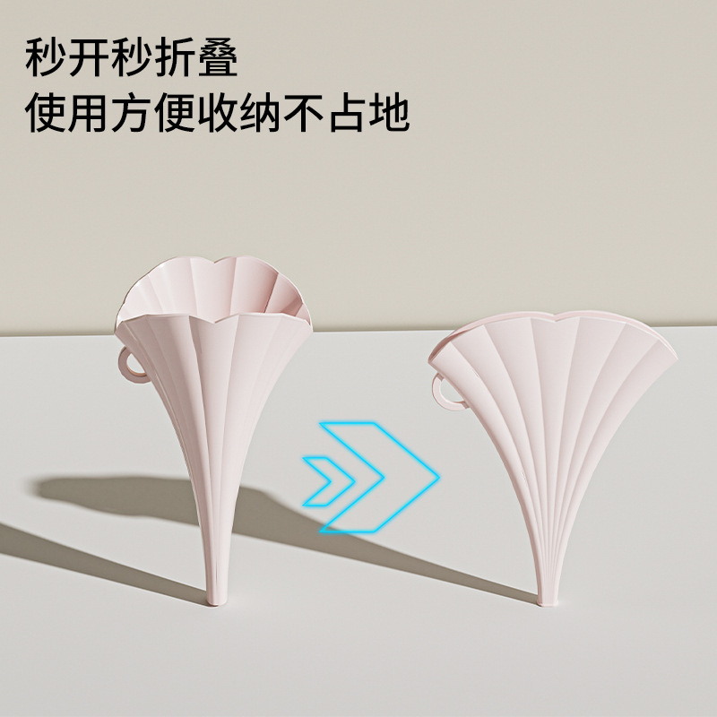 Embudo, cocina plegable para el hogar, olla de repostaje de plástico de diámetro grande y pequeño, artefacto de subenvasado, colador de vino con salsa de soja vertida