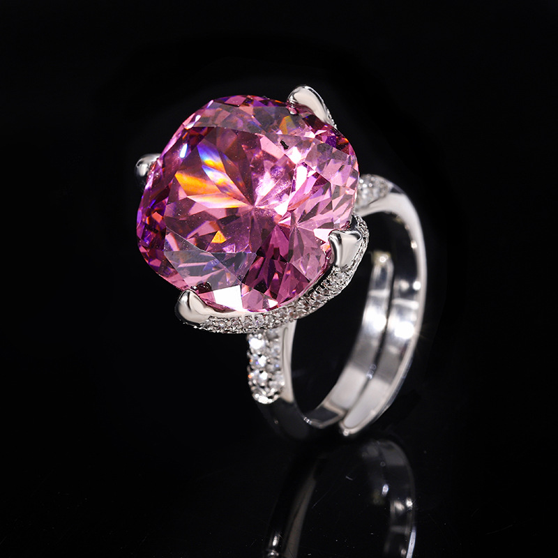 2024 nueva joyería Zhuang Shengsheng fondo de cobre chapado en oro simulación nido de pájaro corte anillo de moda mujer al por mayor 16*16