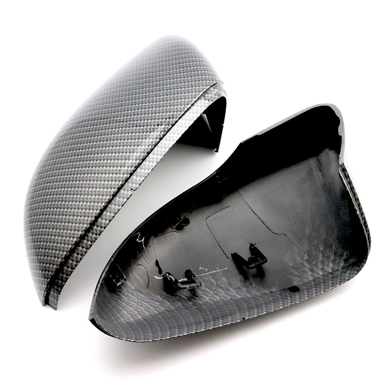 Suitable for Volkswagen Golf 6 6R GTI MK6 mirror shell carbon fiber pattern rearview mirror cover bright black modification