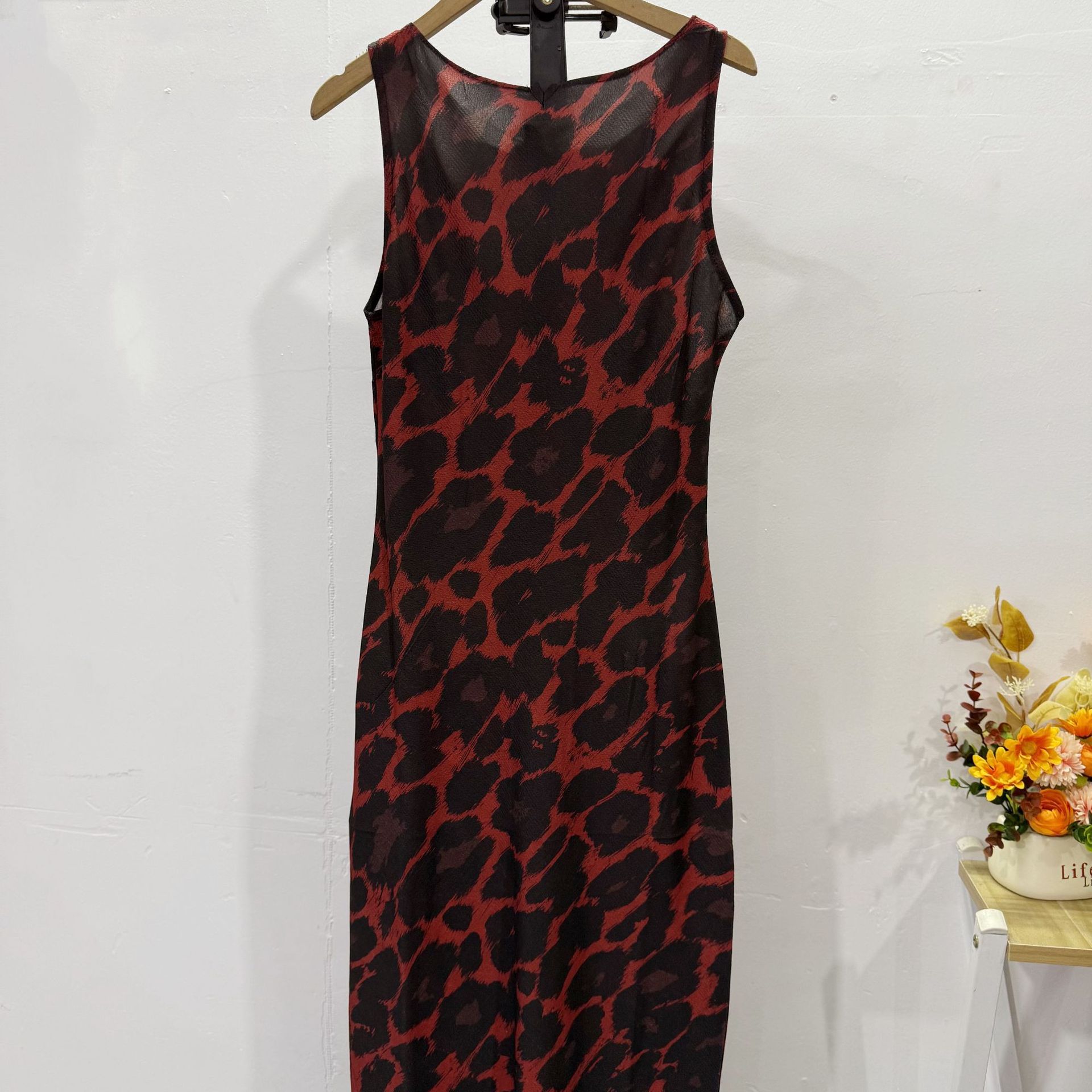 Printed Vest Dress Image 4